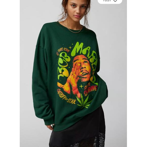 Urban Outfitters ob Marley Oversized Crew Neck Sweatshirt S/M - Picture 1 of 4